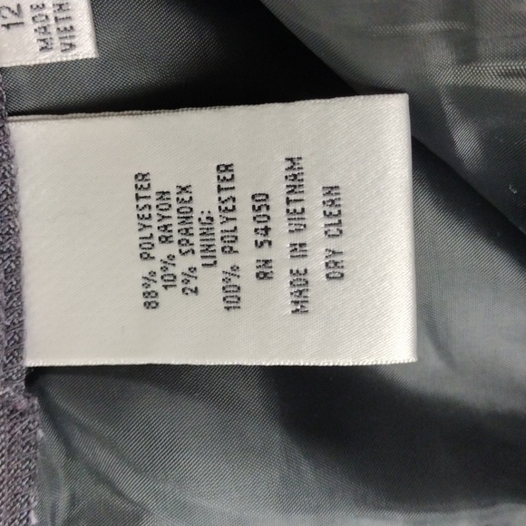 Jones New York Suit Separates Black Pinstripe Flat Front High Rise Trouser Pant - Picture 6 of 13